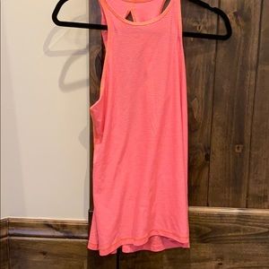 open back coral lululemon tanktop